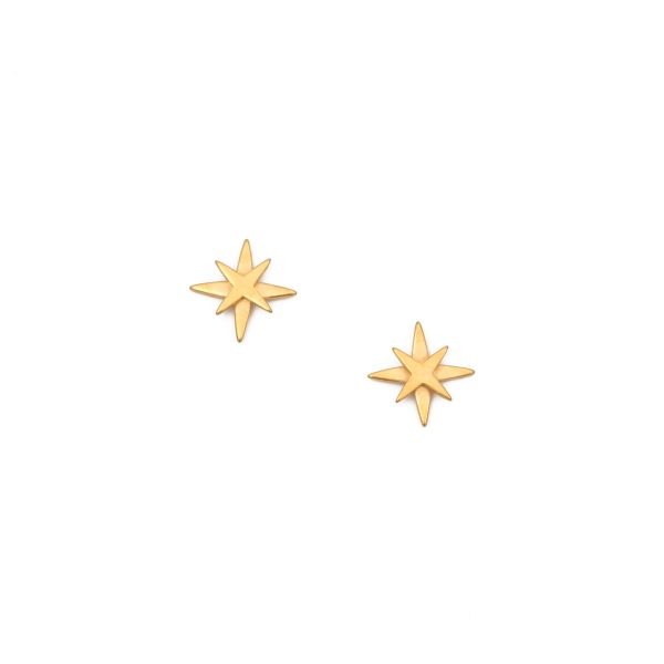 گوشواره پیرسینگ طرح ستاره رنگ طلایی